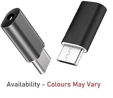 Image of Realme USB-C to 3.5mm Headphone Jack Adapter | Type-C to AUX Audio Converter for OnePlus, Xiaomi, Realme, Vivo (NOT for Samsung /iPad /Pixel) - Black