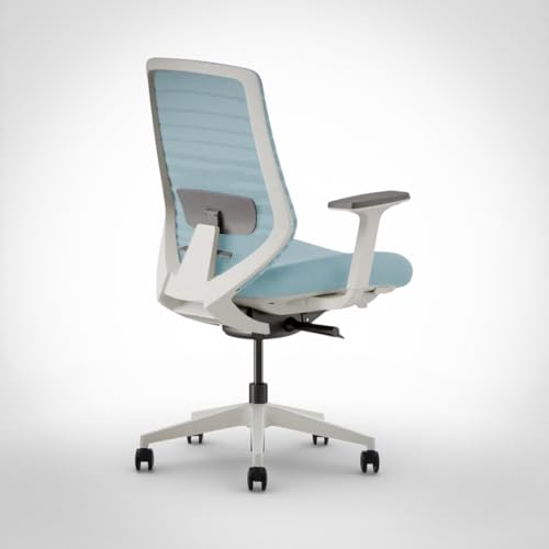 Image of Model 11 Ergonomic Chair | Italian Donati Tilt, Breathable Mesh, Seat Depth, Lumbar & Tension Adjustment | Adjustable Armrests & WFH Chair | Blue | Nylon | 7-Year Warranty