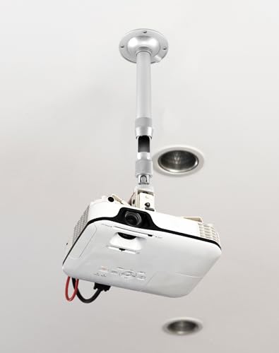 QWORK® Beamer Halterung Decke oder Wandhalterung - Verstellbarer 20-40cm – Universal 1/4 Gewinde - für Mini Beamer, Digitalkamera, Camcorder
