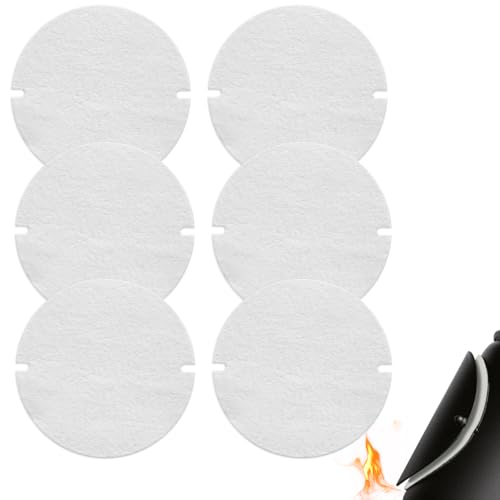 Flintronic Flam Dichtung, 6 Stück Ofenrohrdichtung, 125mm Ofenrohr Dichtung, Dichtungen, Flachdichtung für Ofenrohrklappen Hitzebeständig bis 1260°C Keramikfasermatte für Ofenrohrklappen Ø 125 x 2mm