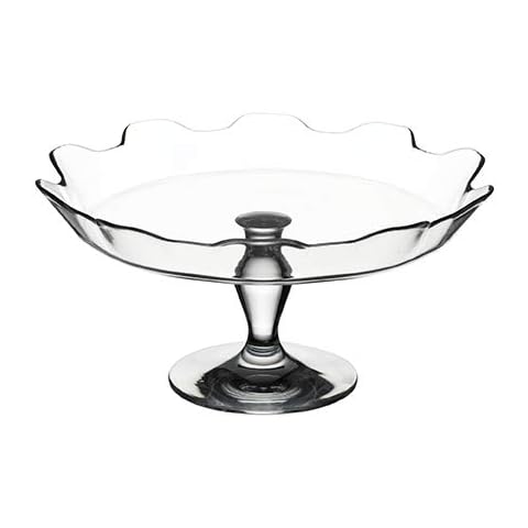 Queensway Footed Glass Cake Stand with Tray Cover