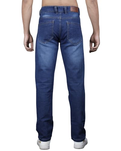 Image of EYEBOGLER Men's Jeans Pant Slim Fit Stretchable Casual Wear Mid Rise Cotton Blend Denim