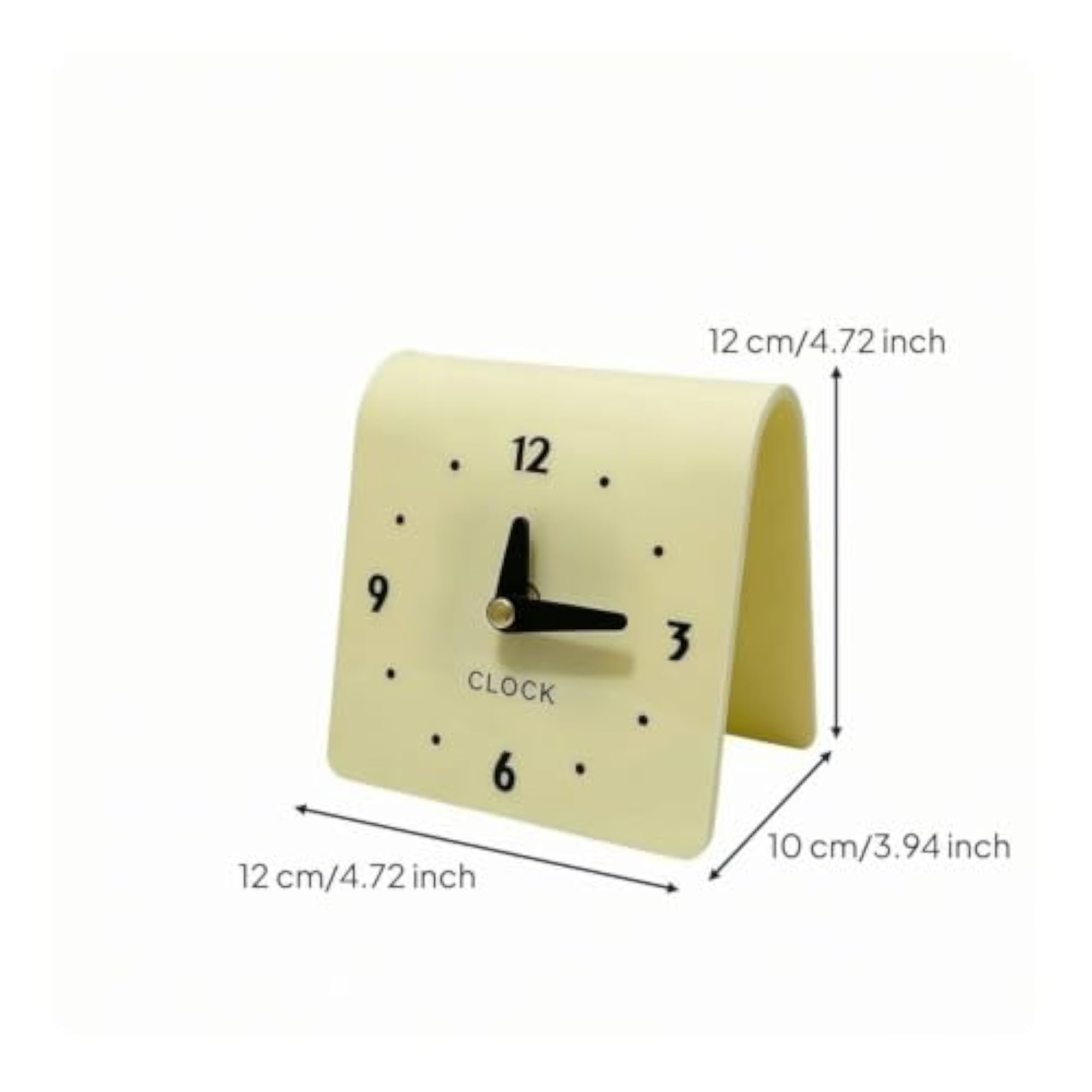 Battery-Powered Silent Desktop Clock, Acrylic Case