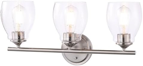 Minka Lavery 2433-84 Winsley Vanity Bath Light, 3-Light, 180 Total Watts, 22.13-in H x 9.88-in W, Brushed Nickel