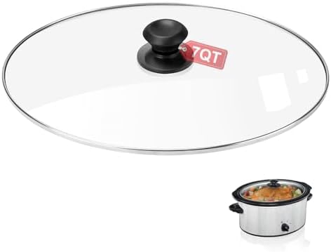 Oval Glass Crock Pot Lid 7 Quart Replacement for Oval lid Crock Pot Slow Cooker SCV700SS and for Hamilton Beach Slow Cooker Lids Replacement 7 Quart 33474G. - Thumbnail 3