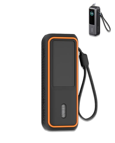 Housse ordinateur pour Anker Power Bank 25000mAh coque silicone orange