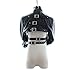 PU Leather Bondage Harness Straight Jacket Body Leather Strap Novelty Fancy Uniform Clubwear Lingerie Accessories,Black,L