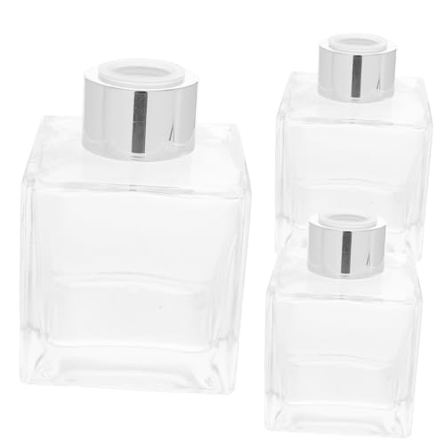 Healeved 3 Piezas Botella De Aromaterapia Difusor Con Aceites Perfume Difusores De Petróleo Difusores Para Aceites Esenciales Sala Grande Rociar Recargable Botellas De Spray Alcohol Vidrio