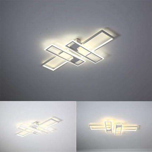 Lustre plafonnier LED moderne dimmable télécommande salon chambre