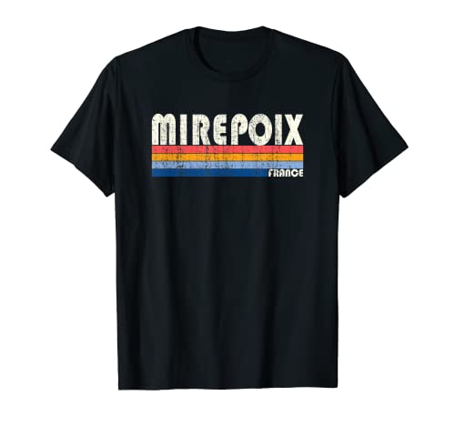 Retro Vintage 70s 80s Estilo Mirepoix, Francia Camiseta