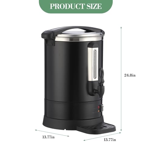 Image of 120-Cup (18L) Commercial Coffee Urn - Stainless Steel Electric Hot Beverage Dispenser with Fast Brew & Double-Wall Insulation, Easy to Clean for Large Events, Catering, Churches, and Gatherings