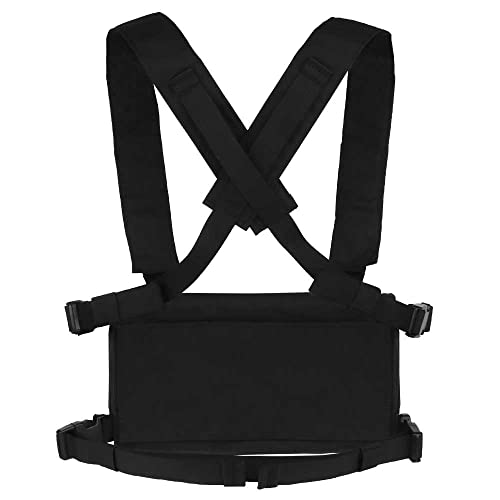 Huenco Huenco Camouflage Tactical Vest Airsoft Ammo Chest Rig 5.56 9Mm Magazine Carrier Combat Tactical Military, Bk, Medium-Large #TOP2