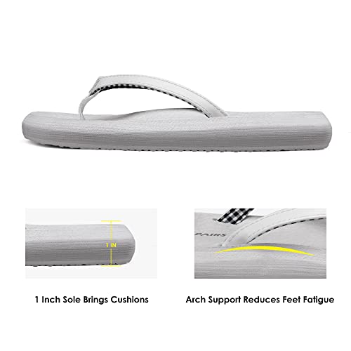 DREAM PAIRS DREAM PAIRS Women's Arch Support Flip Flops, Comfortable Soft Cushion Thong Sandals for Summer Beach Daily Casual Wear