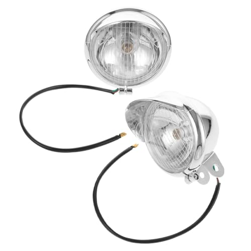 Faros antiniebla LED para motocicleta estilo retro, 2 luces auxiliares galvanizadas