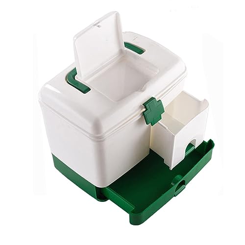 JTBDWOSK Botiquín Almacenamiento portátil botiquín Primeros Auxilios domésticos botiquín Almacenamiento medicamentos Apariencia botiquín Maleta medicamentos Caja medicamentos estratificada,Blanco