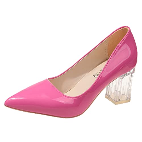Talons Hauts Confortables pour Femme avec Talon Carré Stable pour Marcher sans Douleur