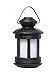 BELI-BECO 863W Kunststoff-Laterne für Krippe mit Beleuchtung - Krippenbeleuchtung - Kunststoff - klare Glühlampe - 4,5 V - 0,2A (Laterne: schwarz & rund | Glas: weiß & nicht transparent, 38 mm)