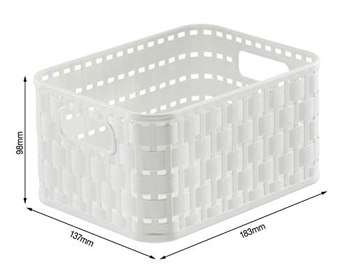 Rotho Country 3er-Set Aufbewahrungskiste 2l in Rattan-Optik