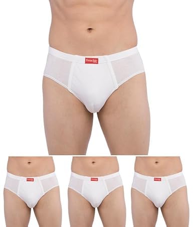 frenchie Plus White 100% Combed Cotton Briefs for Men with Concealed Waistband | Combo Pack Innerwear for Men-picture-44