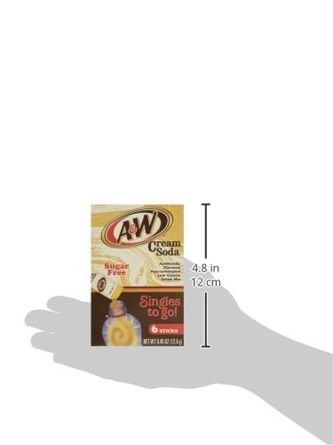 A&W Cream Soda Singles To Go Powder Packets Non-Carbonated, Low-Calorie and Sugar-Free Flavored Water Drink Mix - ORIGINAL FLAVOR, 0.45 Ounce (Pack of 12)