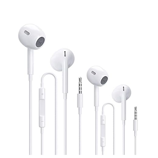 Écouteurs, Ecouteurs filaires,Casque Intra-Auriculaires 3.5 mm Jack, écouteurs avec Microphone et Contrôle du Volume, pour Tous Les iPhone 6S / Android/Huawei/Xiaomi/Sony / MP3 / MP4 / PC 2 Pack
