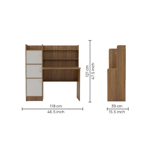 Image of NEUDOT Vision Engineered Wood Study Table | Dual Tone Finish | Compact & Modern Desk for Home Office | Durable Workstation | Study & Laptop Table for Students