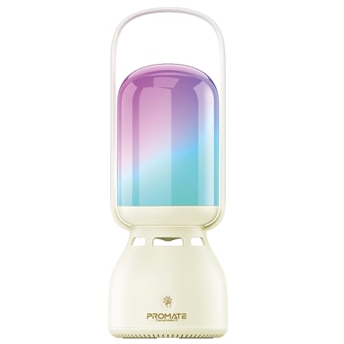 Image of Promate Portable Speaker Lantern with 2400mAh Battery and 7-Hour Playtime, 5W Bluetooth 5.1 Speaker Output with 8 RGB Light Modes, Intuitive Touch Control, Touch Control, CampMate-5
