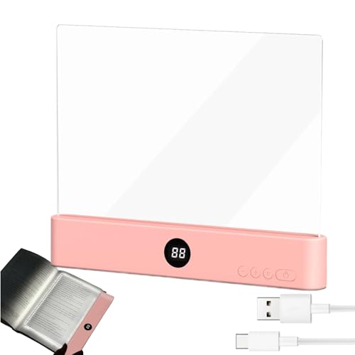 Luz de libro, luz de lectura de libro plana LED recargable, lámpara de lectura de placa de panel regulable, luces de página completa para lectores, niños, mujeres, hombres, amantes de los libros