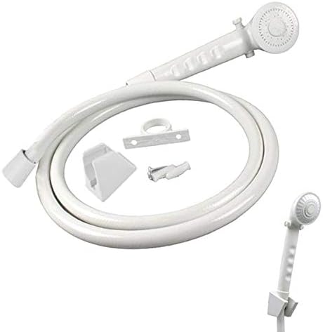 Miniatura 3 de Grifo de ducha blanco para casa rodantemóvil con asas transparentes e incluye ducha de mano