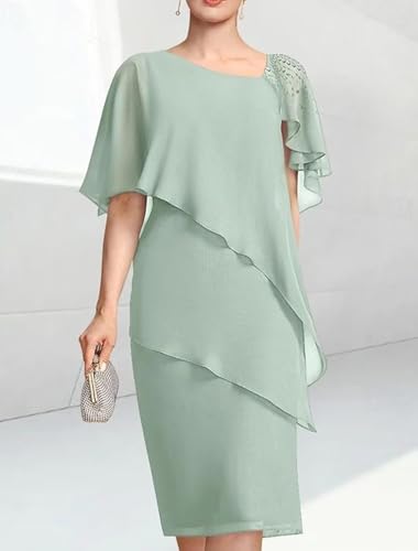 Women's Mother of The Bride Dress for Wedding Knee Length Formal Evening Dresses MD0084