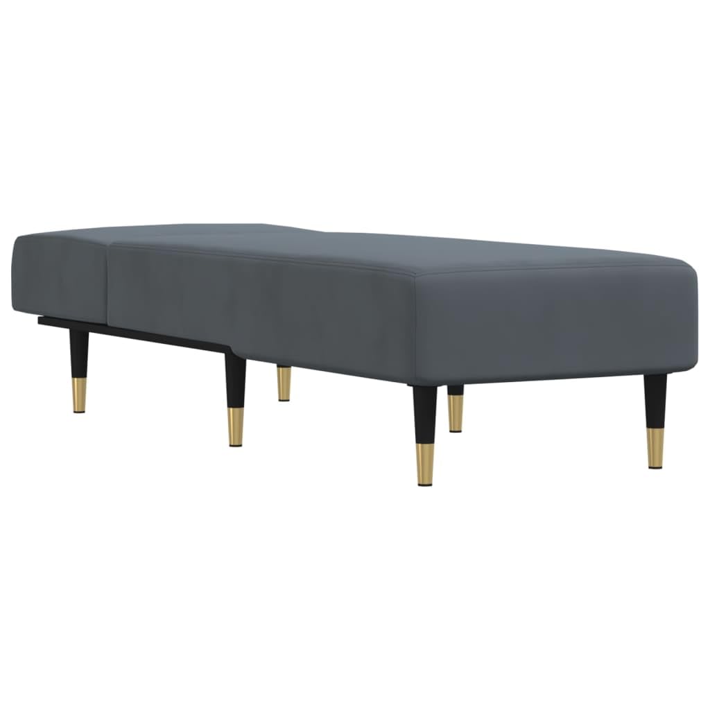 Chaise Longue in Velluto Grigio Scuro,Chaise Longue,Chaise Longue Camera da Letto,Chaise Longue Salotto-352803