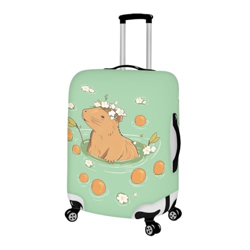 Image of Mumeson Capybara Luggage Cover Washable Luggage Covers for Standard Suitcase Suitcase Cover Spandex Travel Luggage Cases