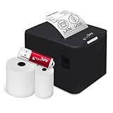 INTGRALTPV-8370 Impresora Térmica Recibos/Tickets 80mm – Puerto/Conexión: USB, Mac – Rollo Extra y pendrive Drivers – TPV POS (Negro)