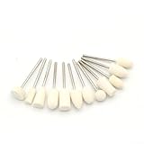 Lot de 12 têtes rotatives en feutre de laine avec 2 tiges de 35 mm (sans boîte)...