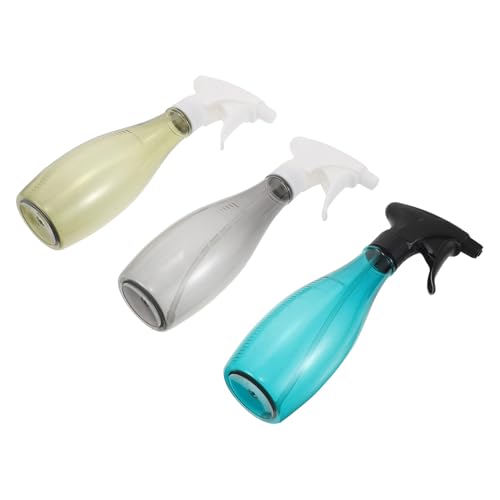TEHAUX Lot de 3 Flacons Vaporisateurs pour Coiffeur 500 Ml en Plastique Solide Graduation Précise Pulvérisateur d'Eau pour Cheveux Professionnel Usage Coiffure et Salon Couleurs Jaune