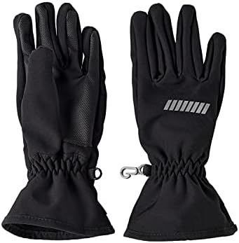 NAME IT Kinder Softshell Handschuhe 8000m Wassersäule NKNALFA Schwarz (Black., 7-9 Jahre) Fashion