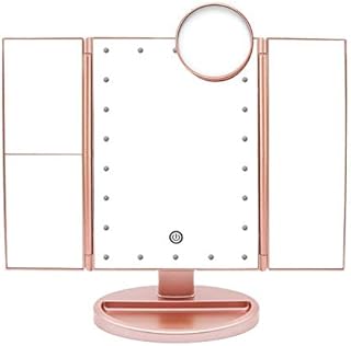 Espejo de maquillaje plegable con pantalla tá...