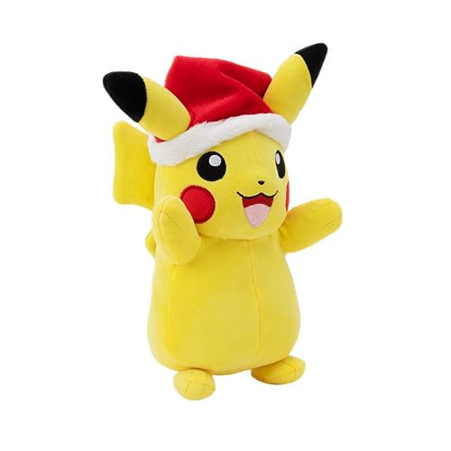 Pokémon Official & Premium Quality 8-inch Pikachu Plush with Santa Hat - 8-Inch Pikachu Plush with Unique Accessory - Image 4