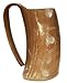 Buffalo Horn Viking Taza pulida Grabado a mano Cuerno nórdico Guerrero símbolo...