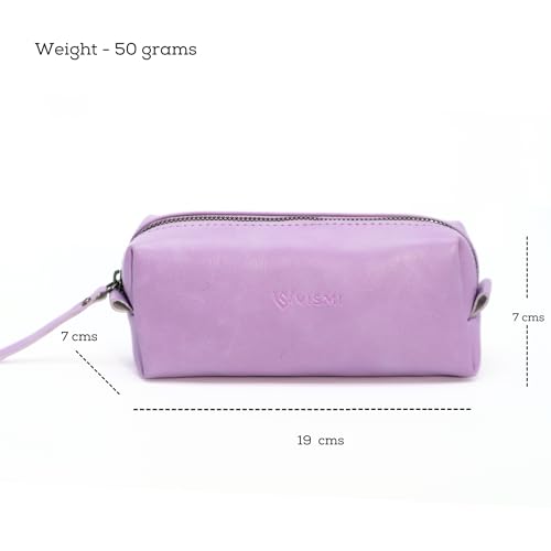 Image of VISMIINTREND Large Capacity Pencil Case - High Storage Pen Pouch Organizer for Office, School, and College Supplies (Lavender)