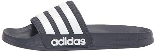 Image of adidas Unisex Adilette Shower Slides Sandal, Legend Ink/White/Legend Ink, 6 US Men