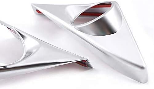 Miniatura 6 de YIWANG ABS Car Door Audio Altavoz Tweeter Cubierta Trim Adhesivo para Land Rover Range Rover Evoque L551 2019 2020 Accesorio (Plata)