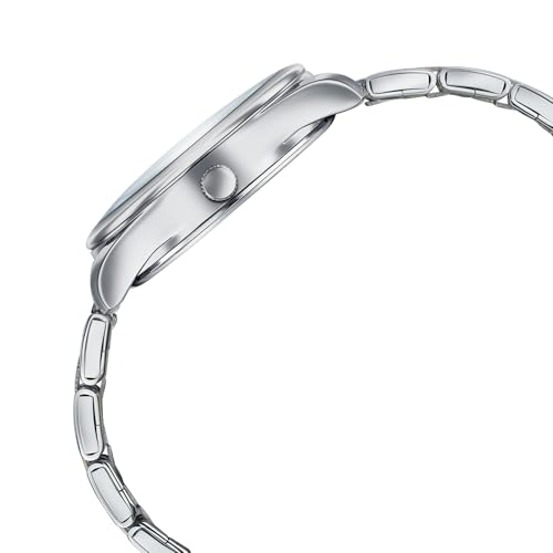 Image of Sonata Poze 7 Analog Pink Dial Silver Sheet Metal Strap Watch for Women - SP80146SM01W