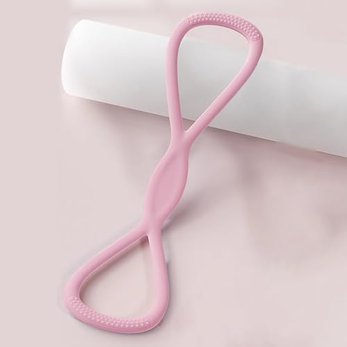 Figure 8 Resistance Band, 2025 New Figure 8 Resistance Bands for Women, Exercise Band with Handles for Working Out, Arm, Back, Fullbody Yoga Pulling Rope, Elastic Stretch Bands（15 LB(Pink)