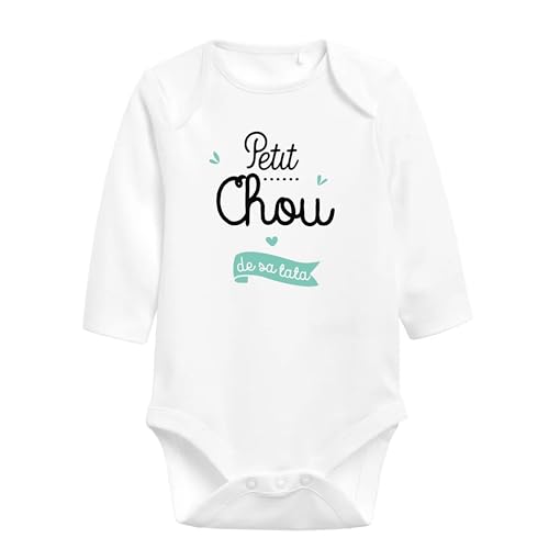 Lalasol Body Bébé Garçon Ou Fille Petit Chou De Sa Tata Idée Cadeau Naissance Noël Anniversaire - Imprimé en France (Manche Longue)