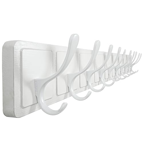 SKOLOO Garderobenleiste Holz - 85cm, Graviertes Design, Stabile...