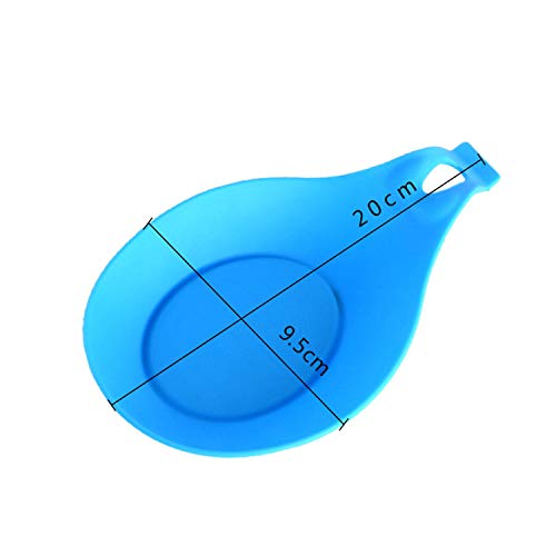 image for LZTQ Silicone Spoon Rest Heat Resistant Kitchen Utensil Rest Ladle Spo