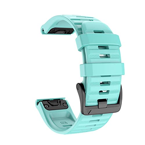 Bracelet de montre en silicone 22mm bleu sarcelle pour Garmin Forerunner 935 et 945