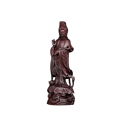 Statut de Bouddha en Bois sculpté à la main pour décoration zen haut de gamme
