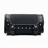 Motorrad-Werkzeugtasche, Sissy-Bar-Tasche, Werkzeugtasche, Material: PU, Größe: 32 x 17 x 10 cm, Packungsinhalt: 1 Tasche und zwei installierte Bänder